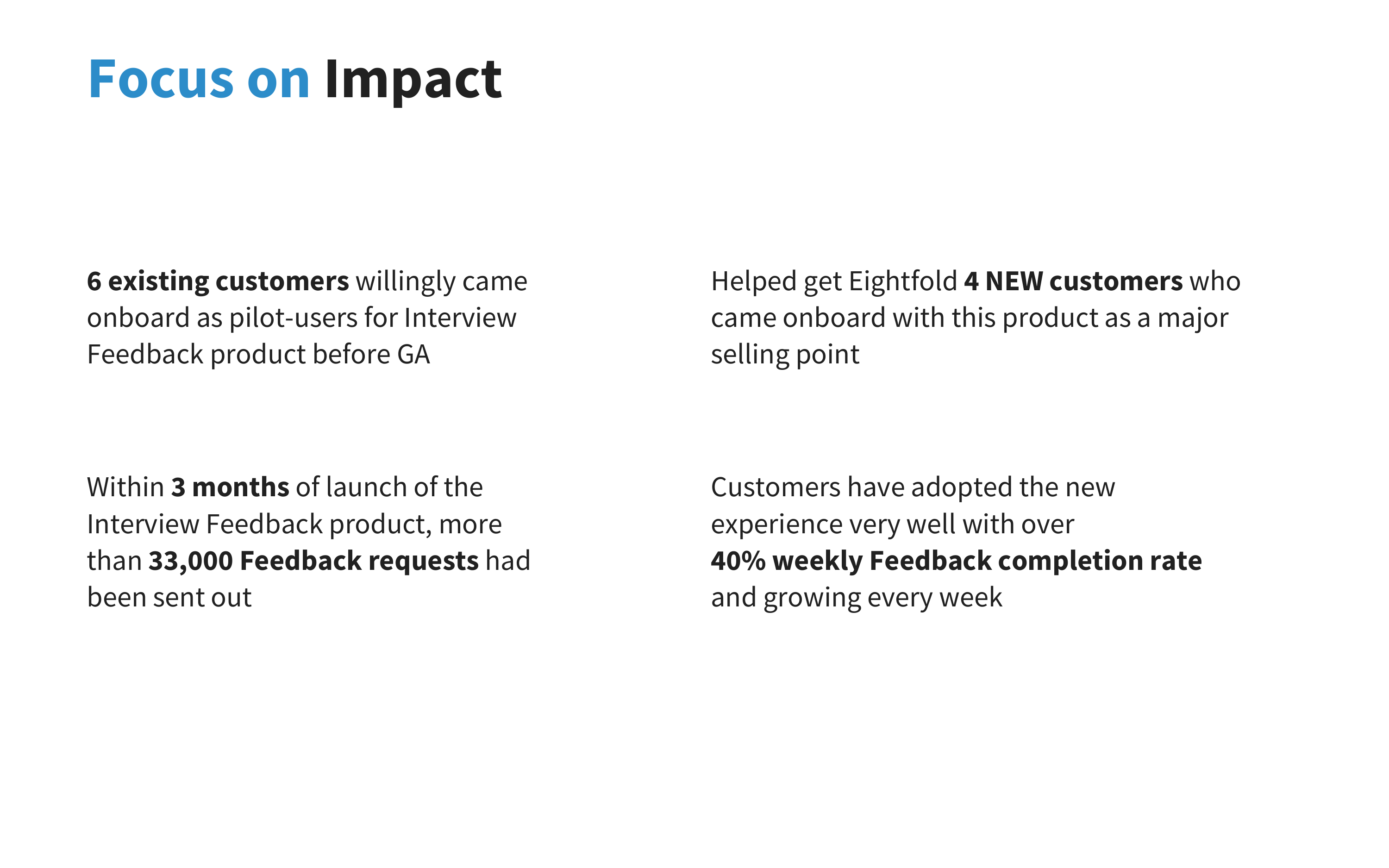 Launch impact metrics for Interview Feedback